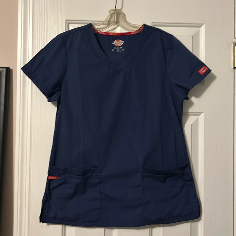 Dickies navy scrub top